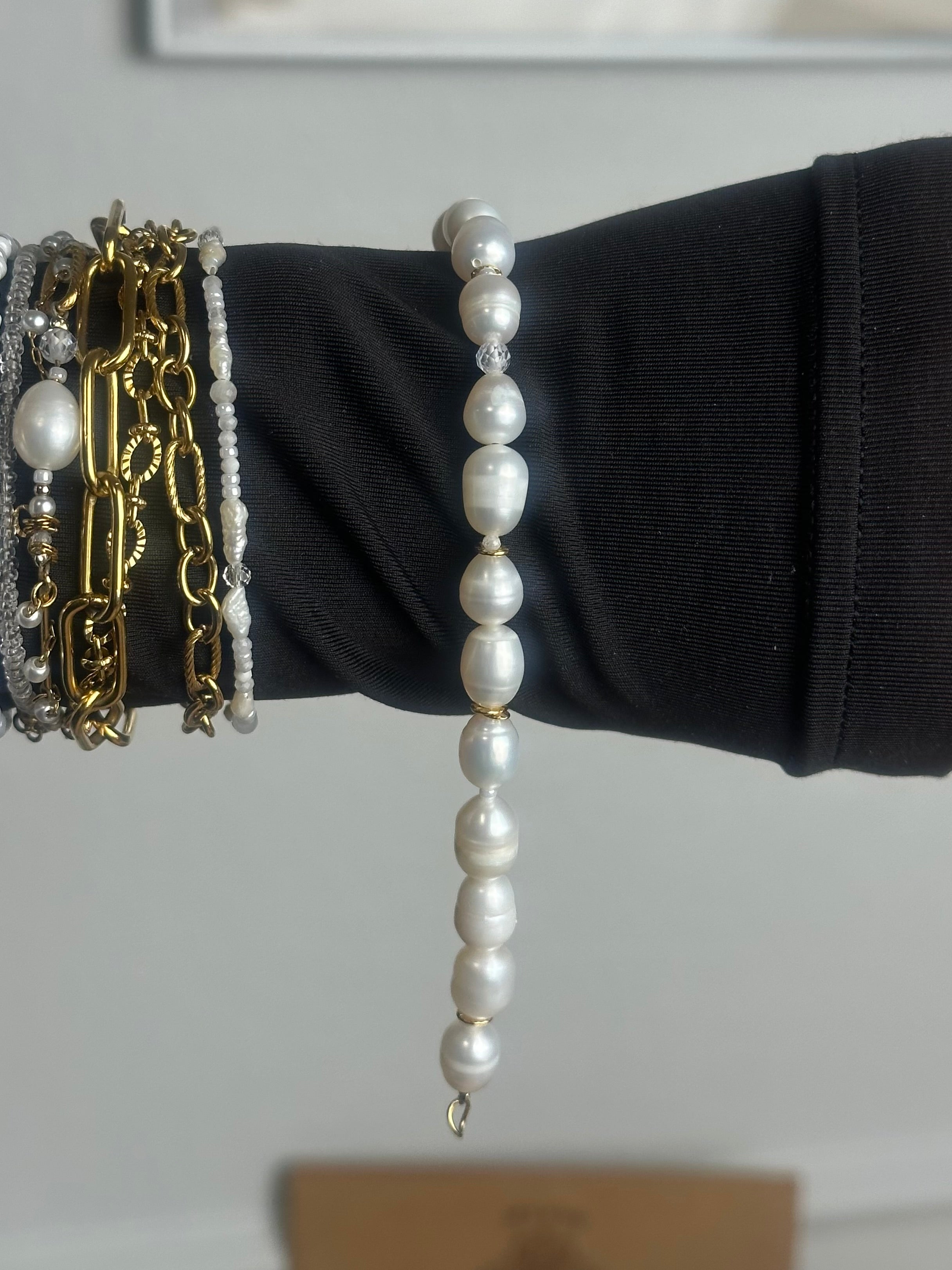 Aluna Ferskvandsperle-armbånd