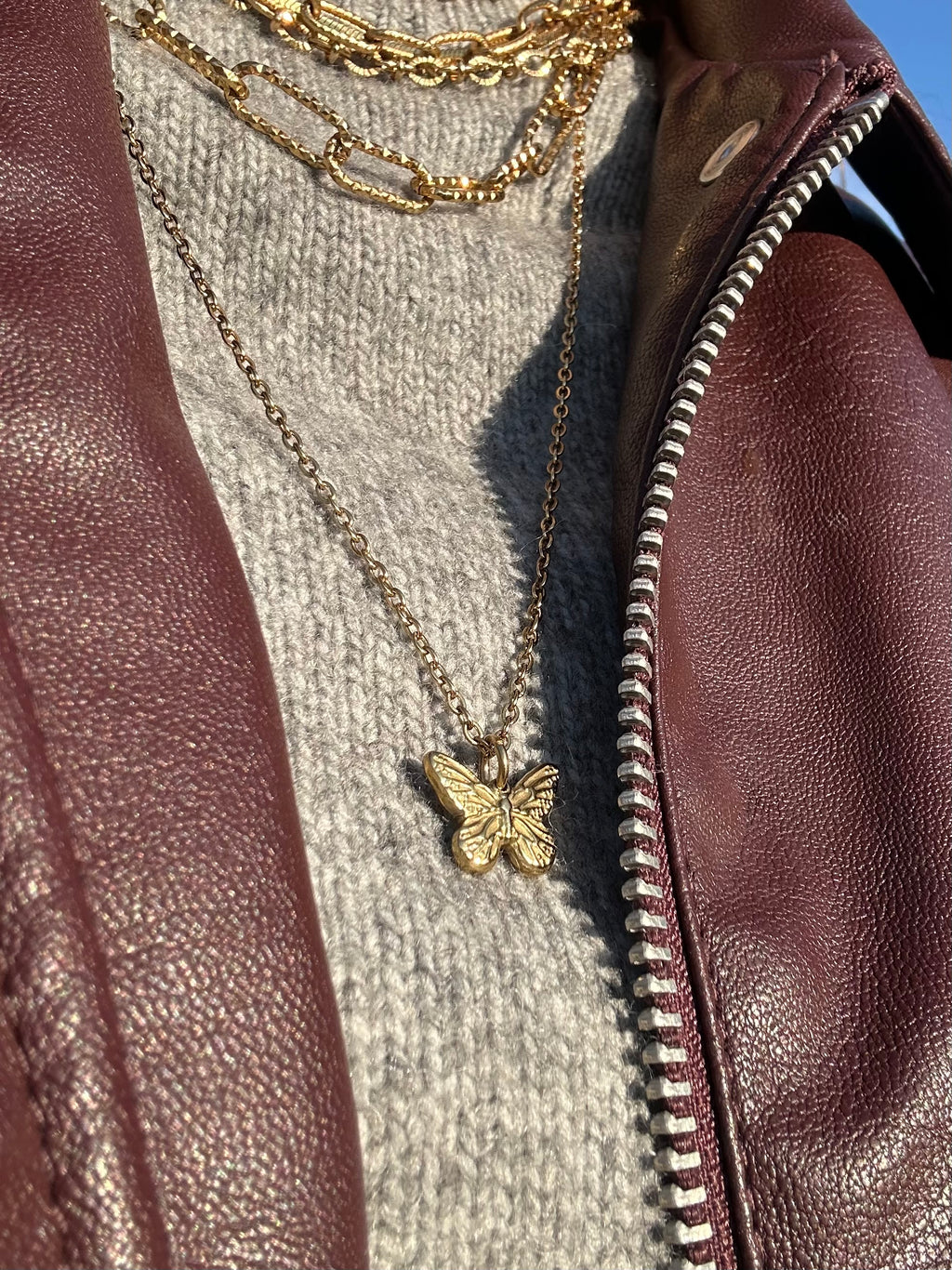 Signatur sommerfugl halskæde