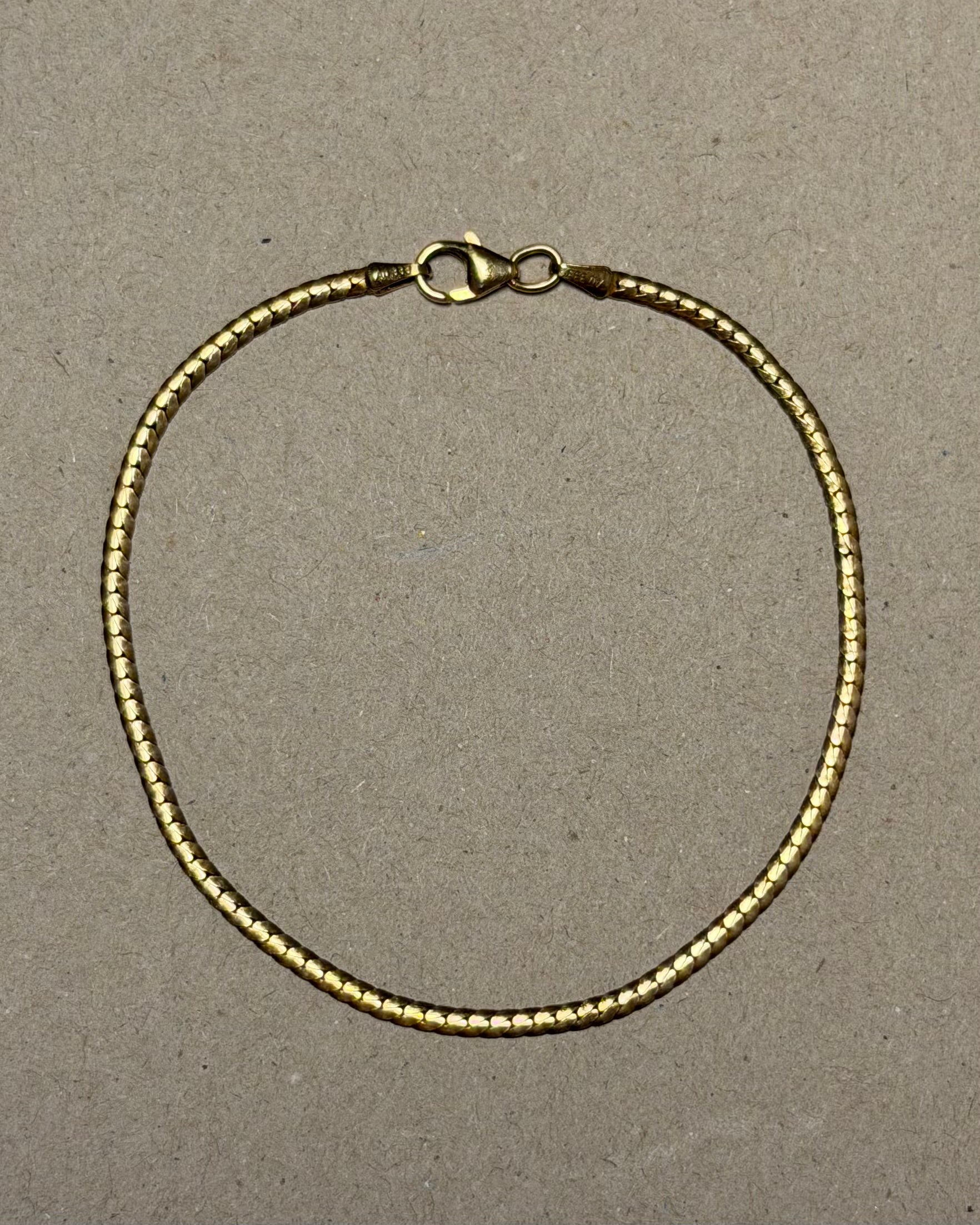 Vintage 8 karat panserkædearmbånd