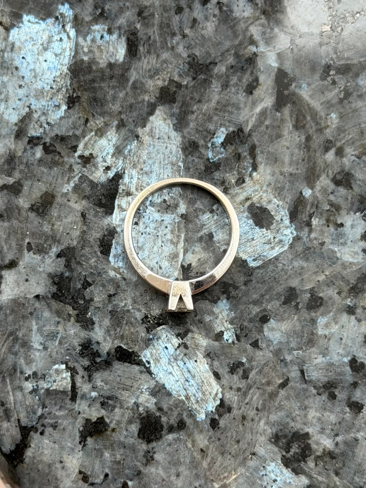 Vintage Scrouples Kleopatra ring 14 karat hvidguld 0,15ct. brilliant, str 51