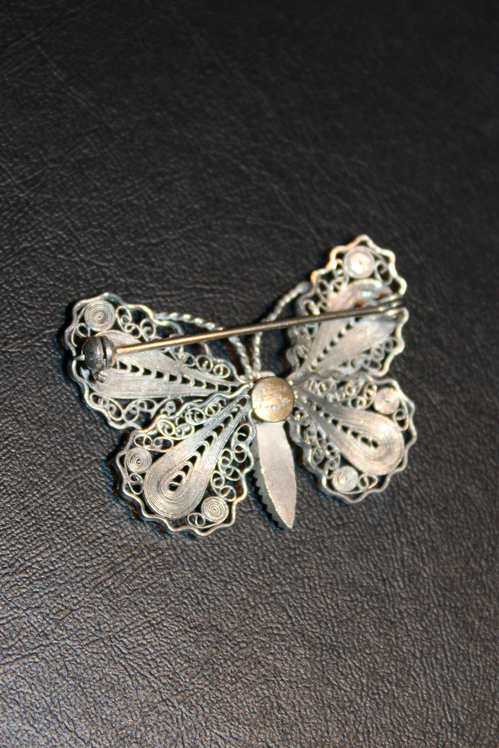 Vintage John L sommerfugl brooche i sterlingsølv