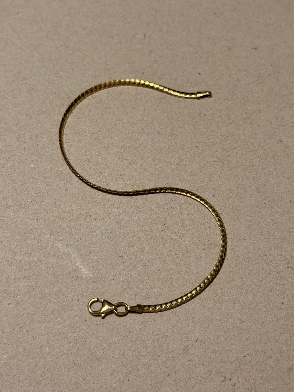 Vintage 8 karat panserkædearmbånd