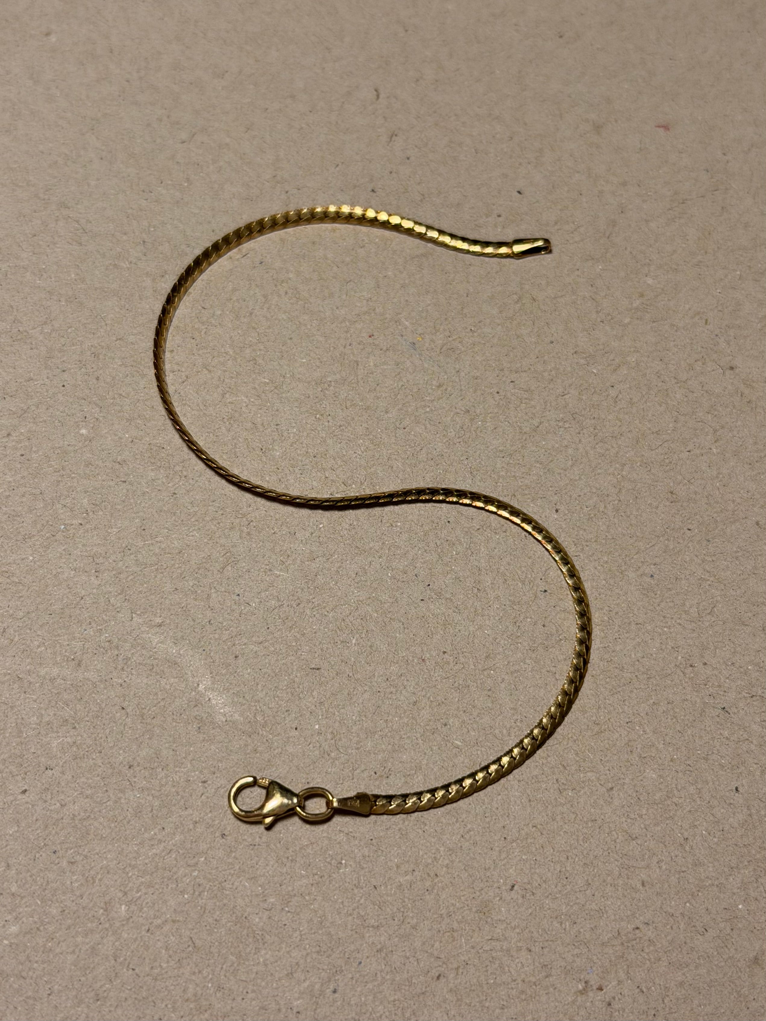 Vintage 8 karat panserkædearmbånd