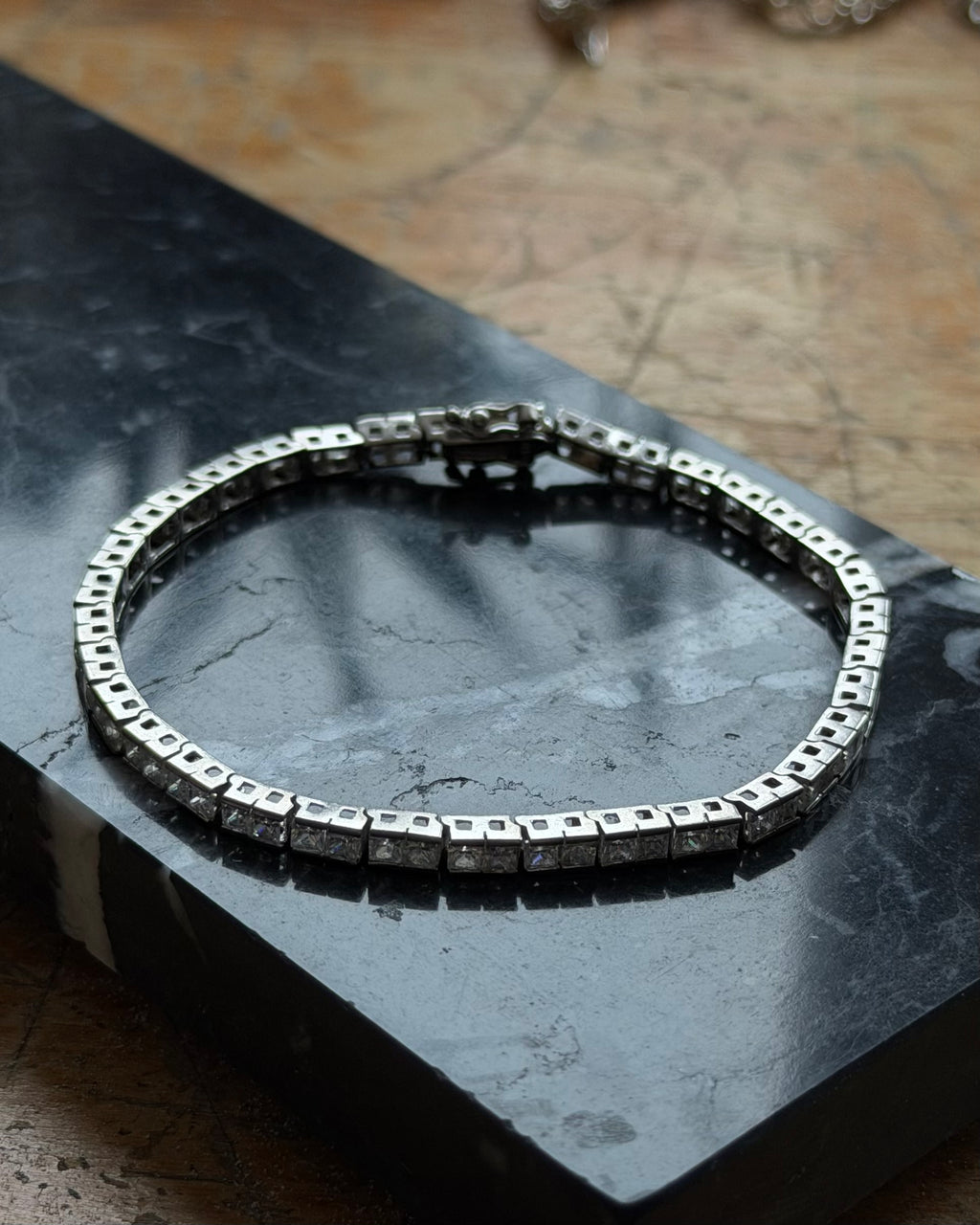 Vintage sterlingsølv tennisarmbånd
