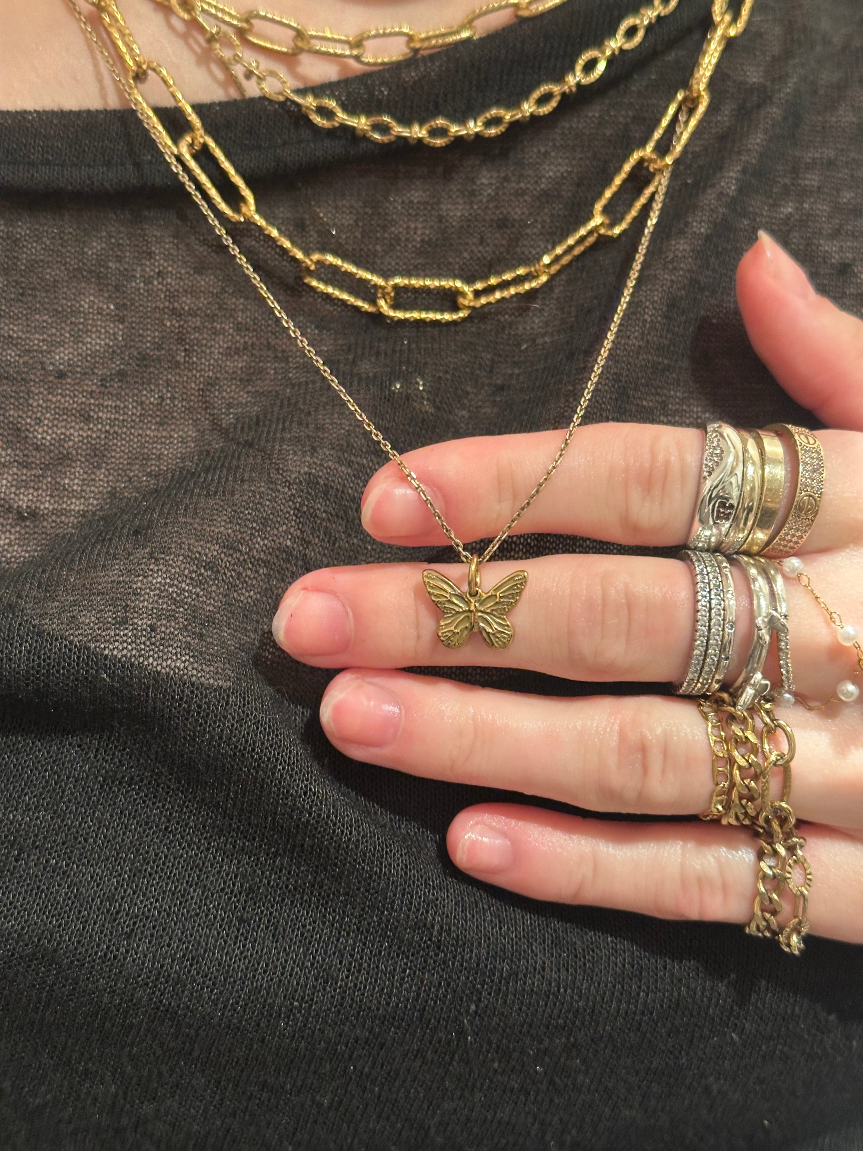 Signatur sommerfugl halskæde