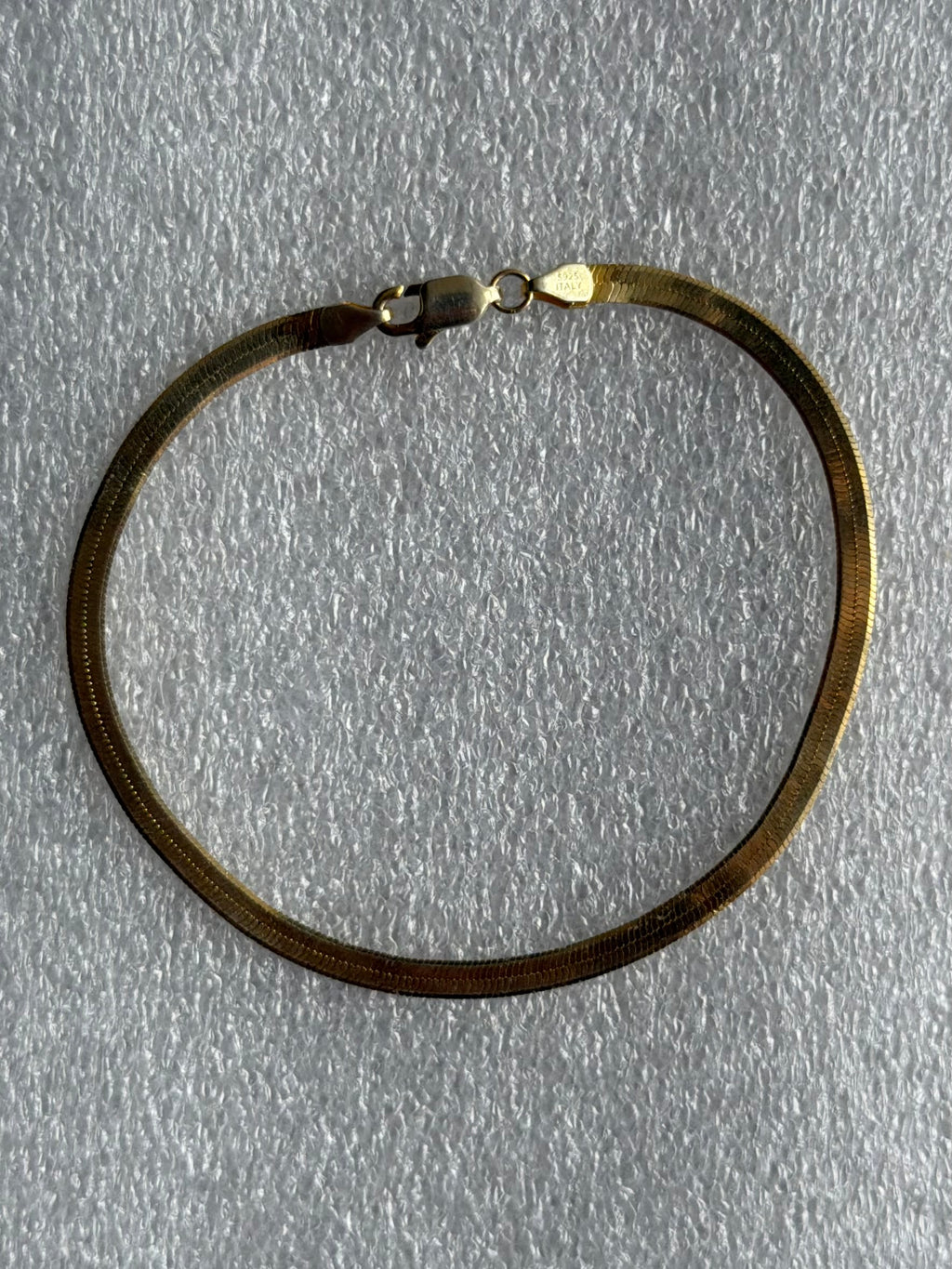 Vintage forgyldt sterlingsølv slangekæde-armbånd