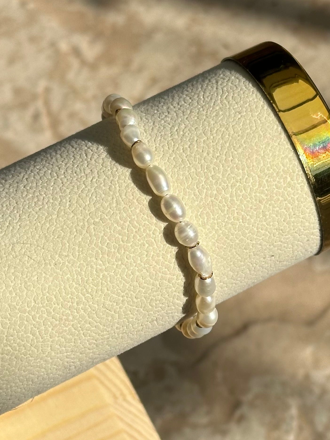 Lumine Ferskvandsperle-armbånd