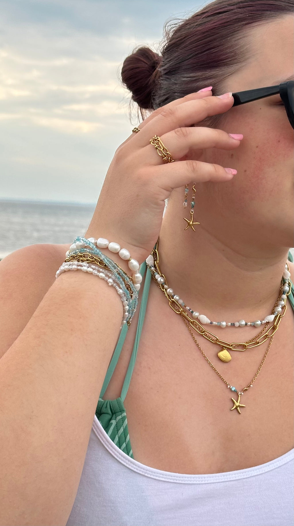 Aluna Ferskvandsperle-armbånd
