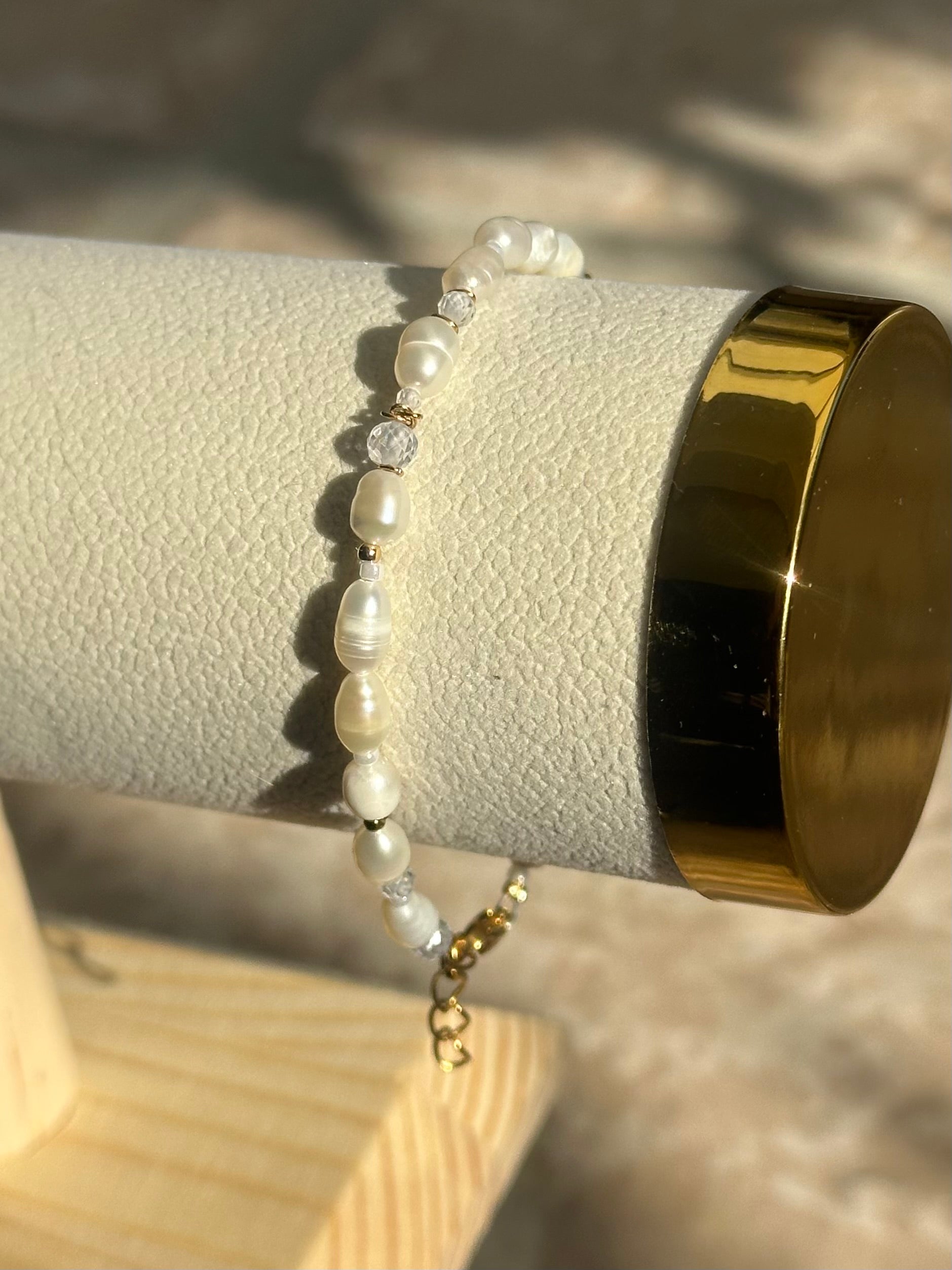 Perla Ferskvandsperle-armbånd