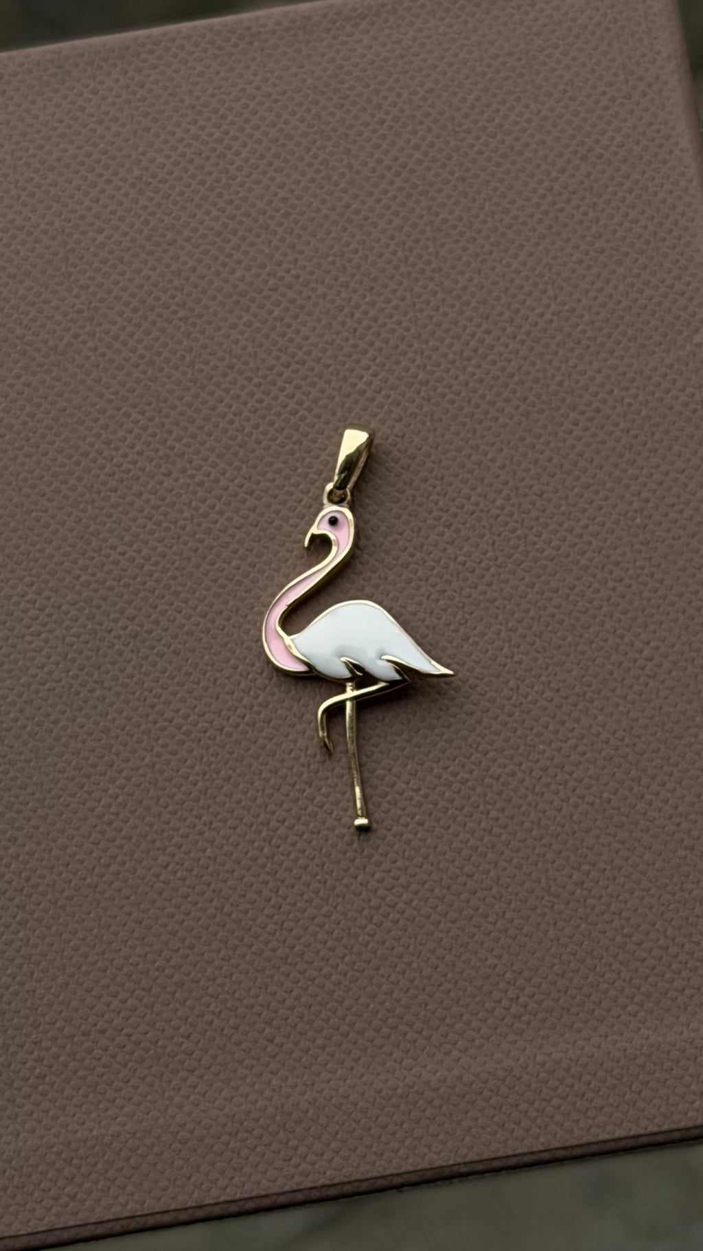 Vintage 14 karat flamingovedhæng