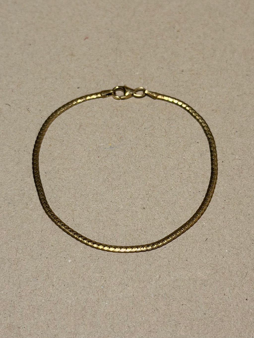 Vintage 8 karat panserkædearmbånd