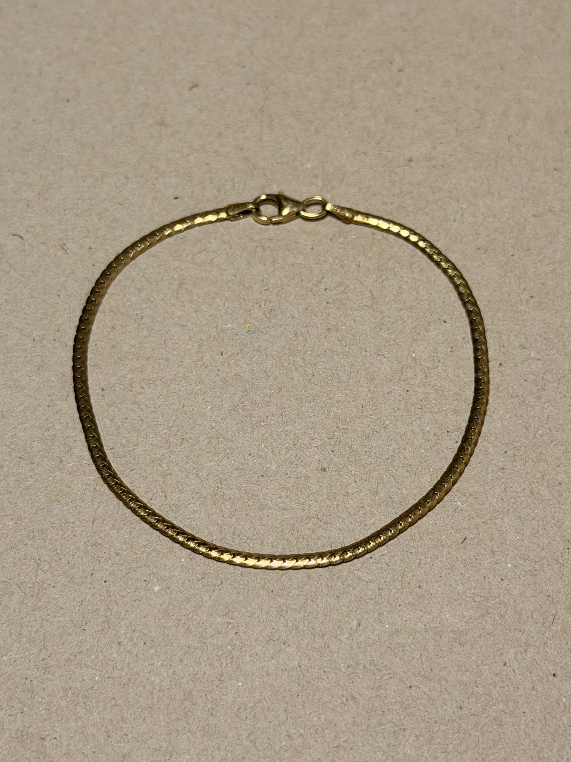 Vintage 8 karat panserkædearmbånd