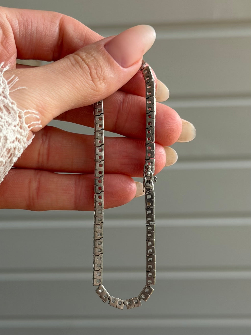 Vintage sterlingsølv tennisarmbånd